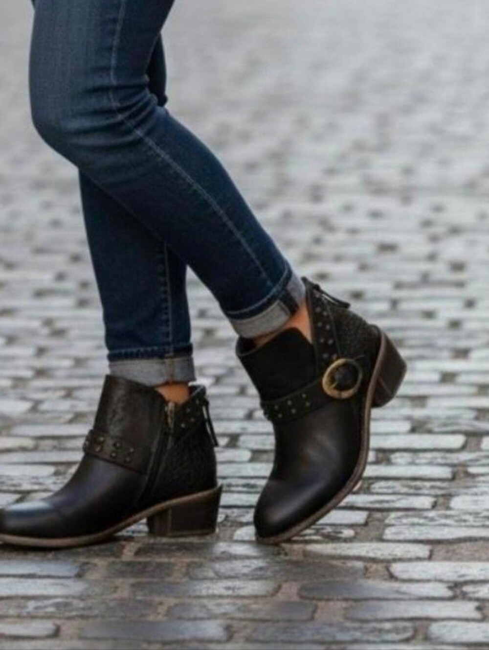 Propet Blue Suede Lace-Up Ankle Booties